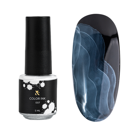 F.O.X Color Ink Blue 007 5ml tusz do paznokci niebieski do zdobień akwarelowych