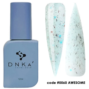 DNKa Rubber Base French Cover 12ml #0060 Awesome – Baza Hybrydowa