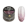 FOX Glow Glitter Gel 004 Różowy Żel UV LED z Holograficznym Brokatem 5ml