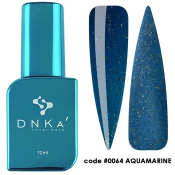 RUBBER BASE FRENCH "DNKa" (cover), 12 ml #0064 Aquamarine