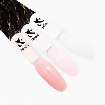 F.O.X Shine Gel Rose żel budujący różowy z brokatem 15ml do paznokci