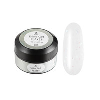 F.O.X Shine Gel Flakes 005 żel budujący biały z drobinkami 15 ml UV/LED