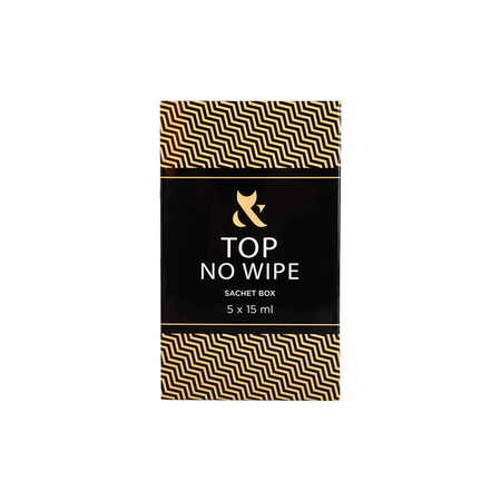 F.O.X Top No Wipe 5x15ml – Top hybrydowy bez przemywania, saszetki, CE