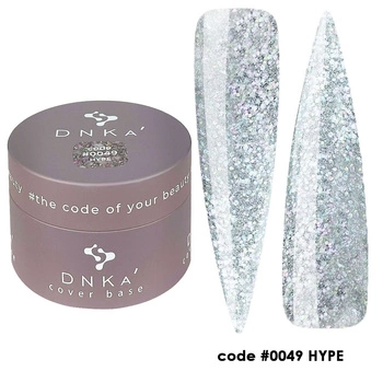 Rubber Baza French (cover), 30 ml #0049 HYPE Profesjonalna baza hybrydowa