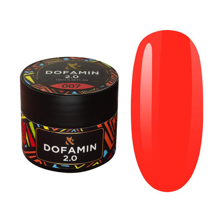 F.O.X Base Dofamin 2.0 007 10ml – baza hybrydowa czerwona-różowa, samopoziomująca