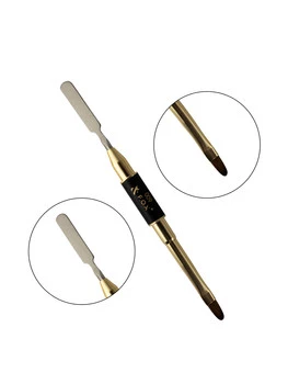 F.O.X Double Brush do żelu i zdobień, syntetyczny, etui, 15mm/6mm