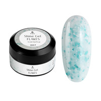 F.O.X Shine Gel Flakes 007 Żel budujący zielony z drobinkami 15ml