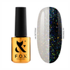 Top do paznokci FOX Blaze 001 Silver 7ml – bez lepkiej warstwy, z drobinkami