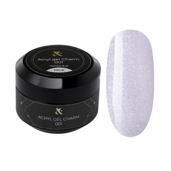 F.O.X Acryl Gel Charm Milk 15ml – Żel Akrylowy z Brokatem do Przedłużania Paznokci