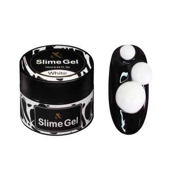 FOX Slime Gel White 10ml – biały żel 3D do zdobień paznokci manicure