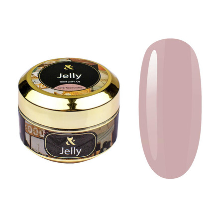 F.O.X Jelly Cover Cappuccino 15ml – żel budujący LED/UV nude, samopoziomujący