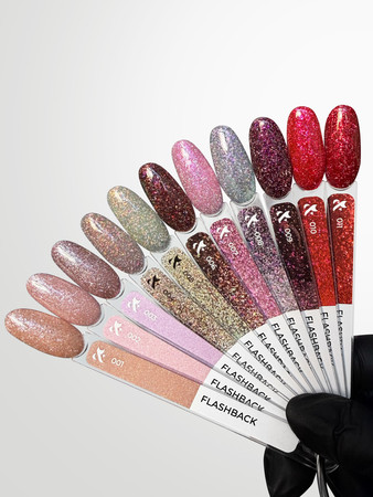 F.O.X Flashback Gel Polish 005– lakier hybrydowy z efektem flash, 7 ml