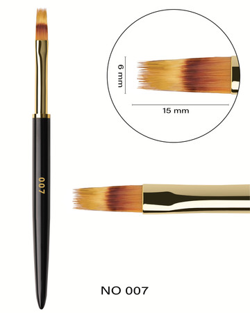 Pędzelek do ombre F.O.X 007 Nail Art Brush, 15mm, do cieniowania paznokci