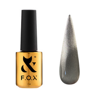 F.O.X Cat Eye Crystalline 004 Lakier hybrydowy szary srebrny 7 ml