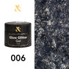 Glow Glitter Gel 006 ciemny grafit żel brokatowy do paznokci 3D 5g