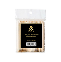 Patyczki drewniane do manicure F.O.X 100 sztuk, 15 cm, dwustronne