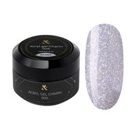 F.O.X Acryl Gel Charm Silver 15ml – Srebrny Żel Akrylowy z Brokatem do Paznokci