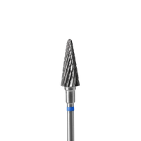 Staleks Frez stożkowy 6 mm węglik spiekany niebieski do manicure pedicure