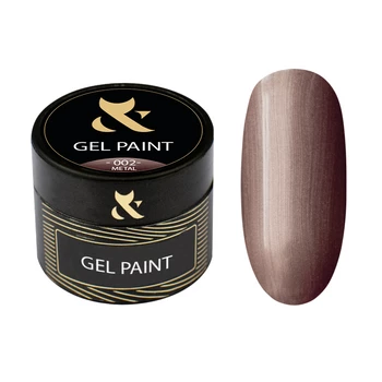 F.O.X Gel Paint Metal 002 Srebrna Farba do Zdobień Paznokci 5 ml