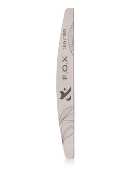 Pilnik do paznokci półksiężyc F.O.X 180/240 jednorazowy dwustronny 17,5cm