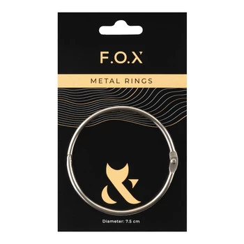 Pierścień metalowy do wzorników lakierów hybrydowych 7,5 cm srebrny FOX