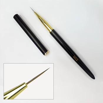 FOX Pędzel do zdobień paznokci Liner 7mm czarno-złoty syntetyczny
