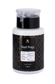 F.O.X Care Nail Prep 160 ml – odtłuszczacz do paznokci z pompką, certyfikat CE